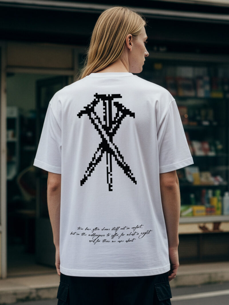 koszulka męska oversized tee streetwear sanctra chrześcijańska true love front model Koszulka męska True Love