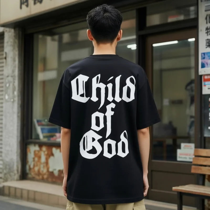 child of god koszulka chrześcijańska dla chrześcijan black tshirt sanctra T-shirt Child of God koszulka chrześcijańska sanctra