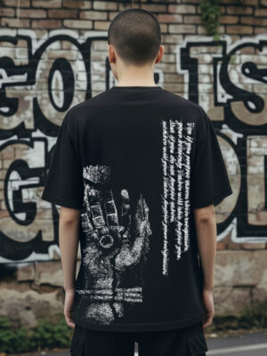 koszulka chrześcijańska streetwear dłoń jezusa T-shirt Gospel of Matthew 6:14–15