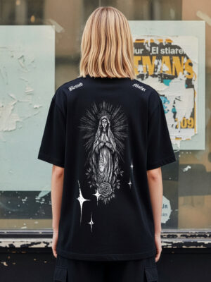 koszulka damska blessed mother sanctra oversized tee chrześcijańska m T-shirt Blessed Mother