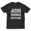 Koszulka męska Jesus Changes Everything chrześcijańska Sanctra