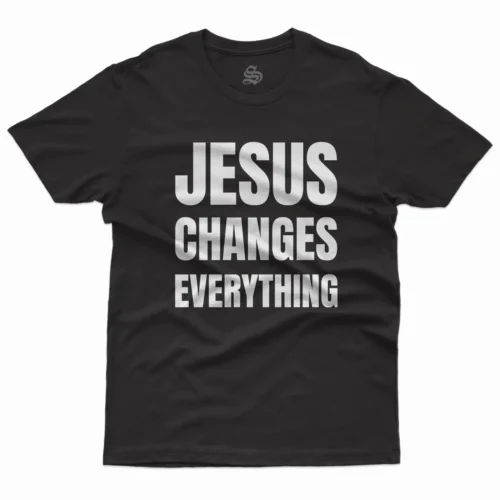 Koszulka męska Jesus Changes Everything chrześcijańska Sanctra