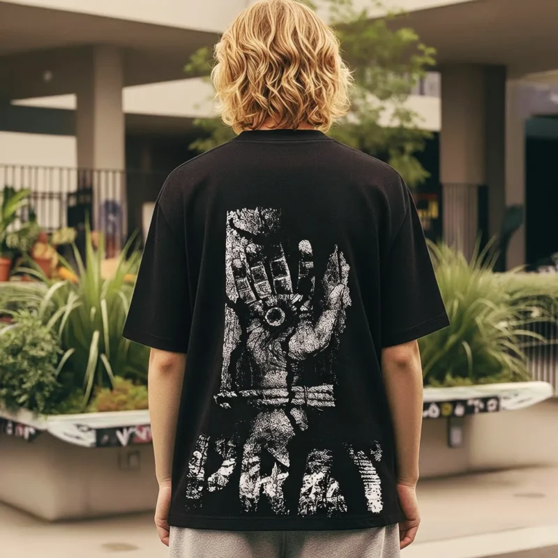 T-shirt chrześcijański oversize Pray